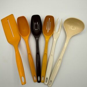Vintage Foley Kitchen Utensils Lot 6 Pc Nylon Utensil Set Spatula Spoon Ladle